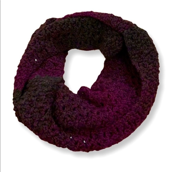 Black & Purple Handmade Infinity Scarf - Picture 1 of 2